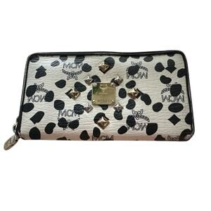 ✨ MCM Wallet LIMITED Ed collab save the LoveLess Black White w Studs Studded